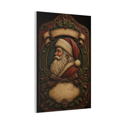 Heirloom Santa Wooden Plaque Wall Art & Canvas Print