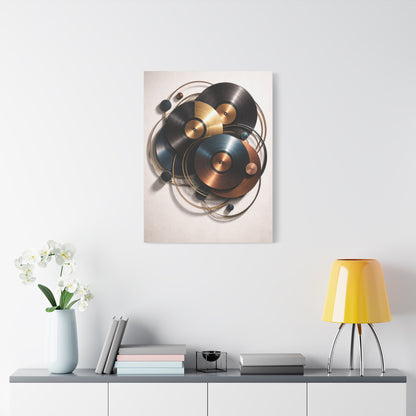 Abstract Vinyl Orbit Sculpture Wall Art & Canvas Print