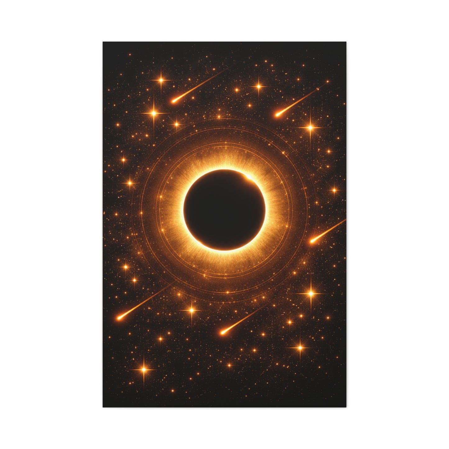 Golden Eclipse Celestial Wall Art & Canvas Print