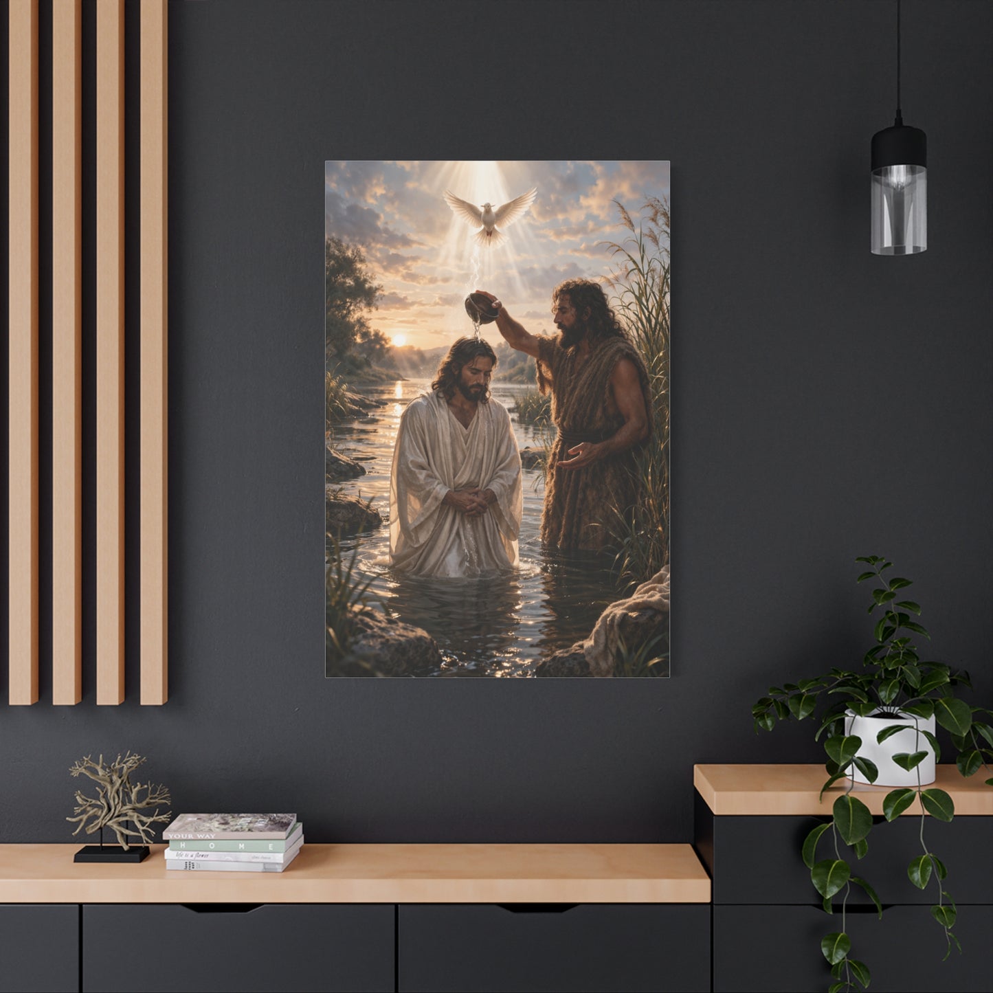 Baptism of Christ Sacred River Wall Art & Canvas Print