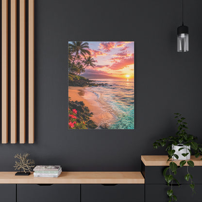 Maui Tropical Sunrise Shoreline Wall Art & Canvas Print