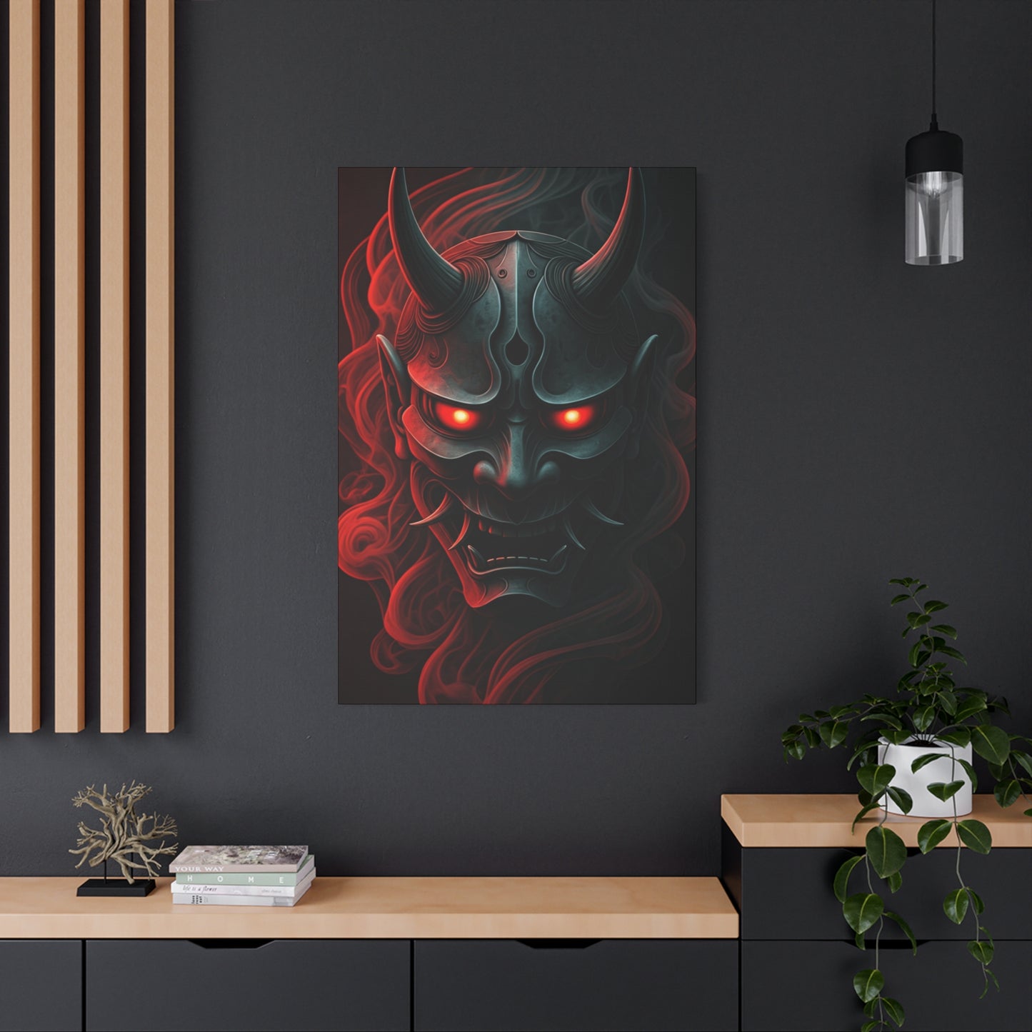 Dark Oni Mask Wall Art & Canvas Prints