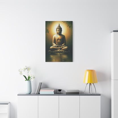 Golden Reflection Buddha Serenity Wall Art & Canvas Prints