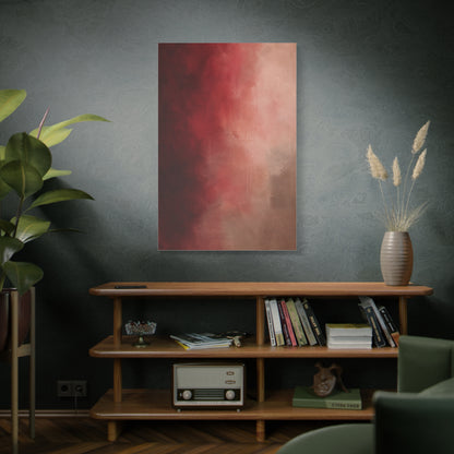 Burgundy Blush Color Field Abstraction Wall Art & Canvas Print