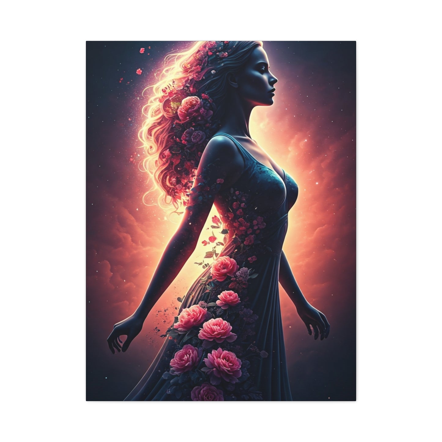 Blooming Energy Woman Wall Art & Canvas Prints