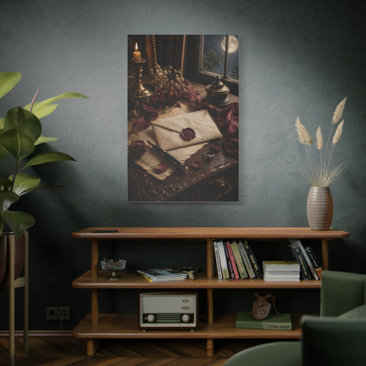 Vintage Love Letter Candlelight Desk Wall Art & Canvas Print