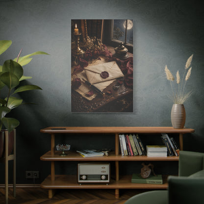 Vintage Love Letter Candlelight Desk Wall Art & Canvas Print