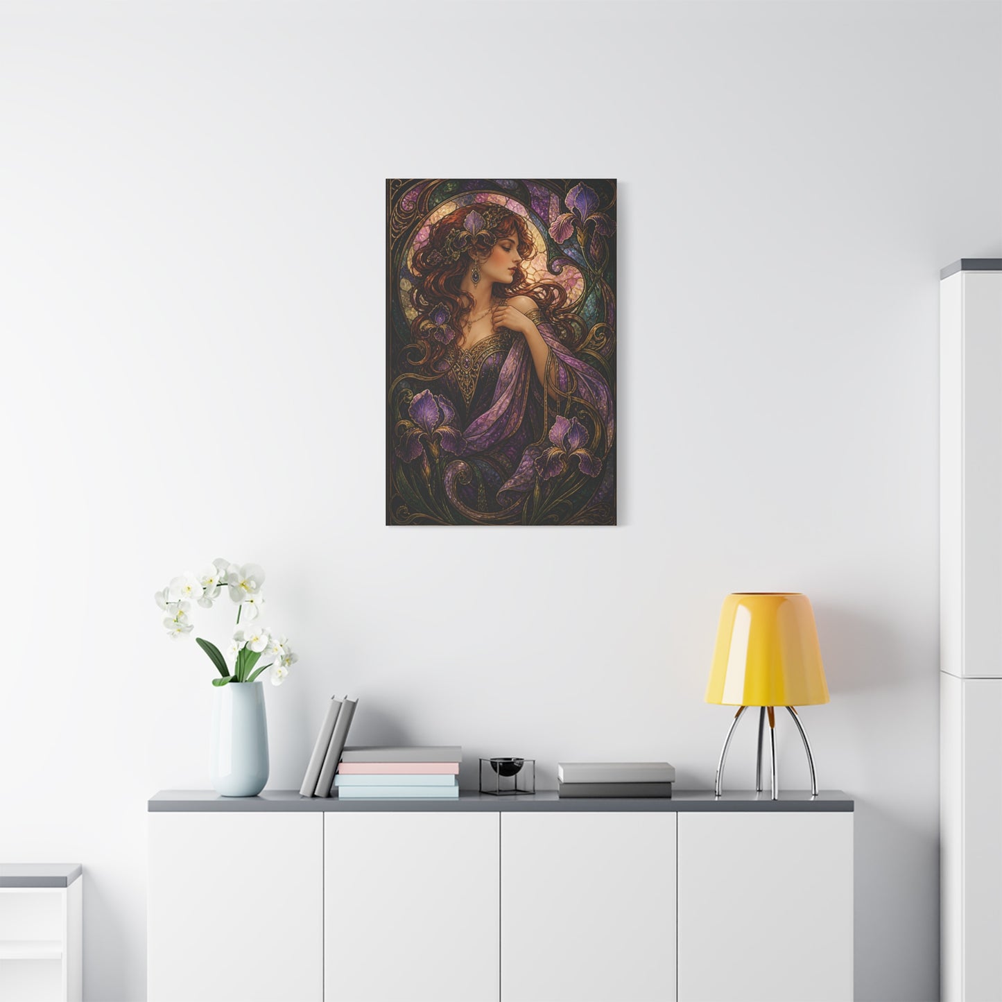 Art Nouveau Iris Muse Portrait Wall Art & Canvas Print
