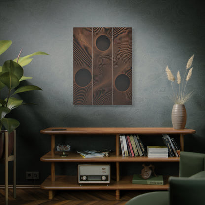 Architectural Wood Wave Panel Geometry Wall Art & Canvas Print