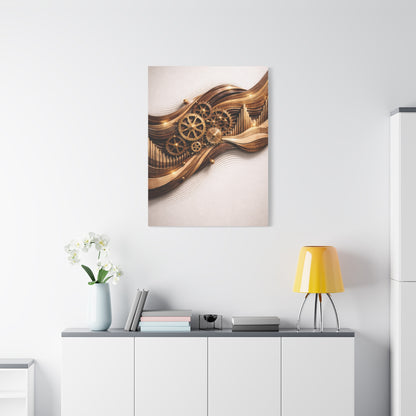 Mechanical Rhythm Wave Sculpture Wall Art & Canvas Print