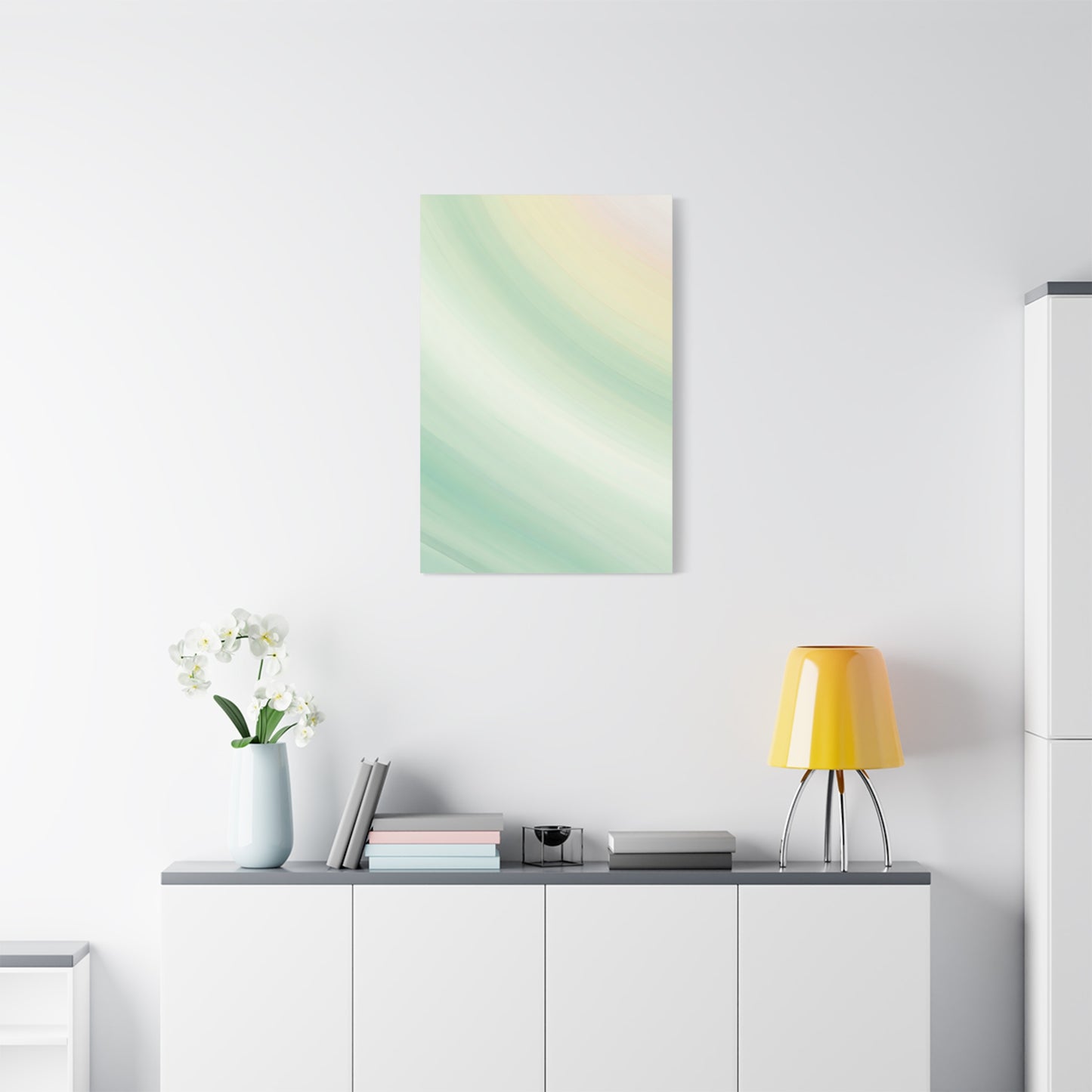 Soft Sage Gradient Flow Wall Art & Canvas Prints