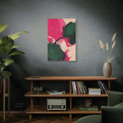 Bold Pink and Emerald Abstract Wall Art & Canvas Print