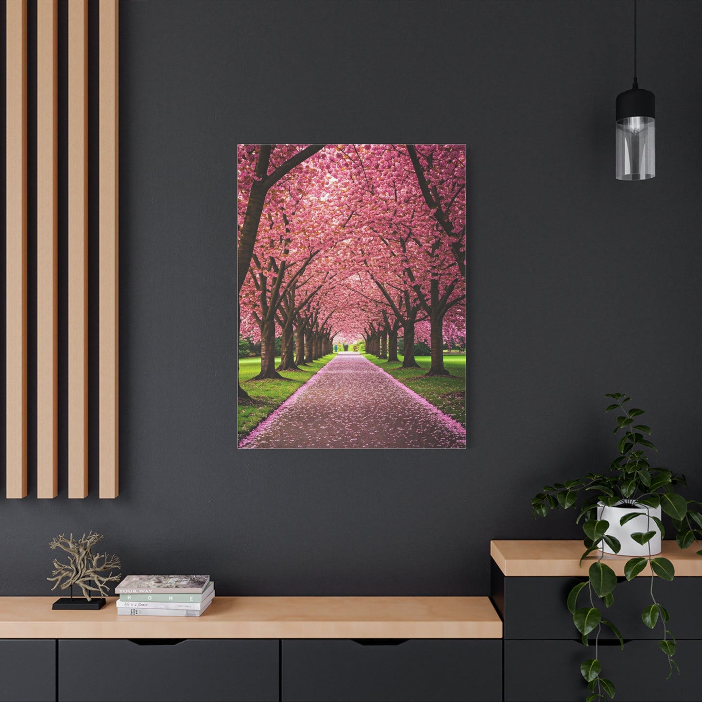 Cherry Blossom Tunnel Spring Pathway Wall Art & Canvas Prints