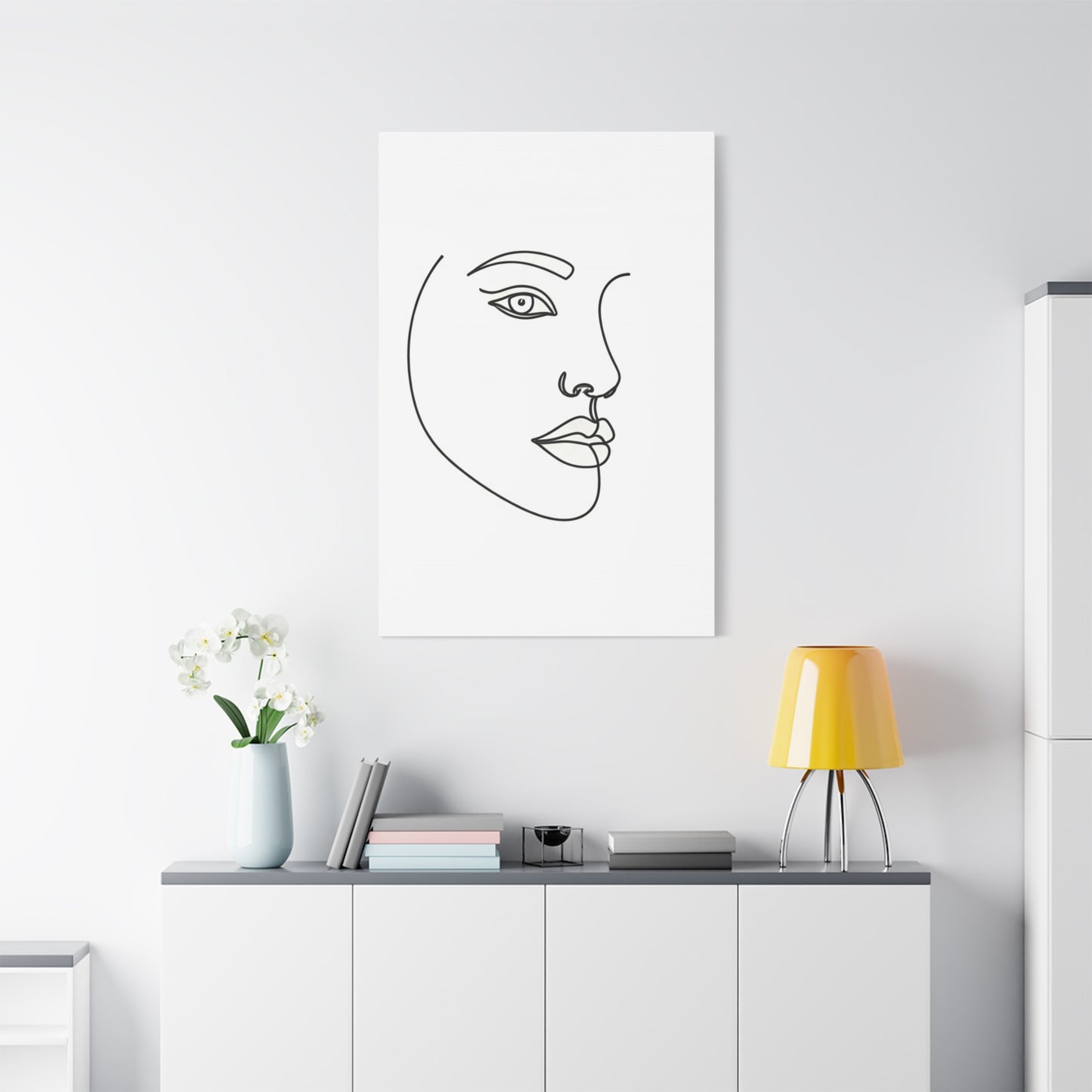 Minimal Line Face Wall Art & Canvas Prints
