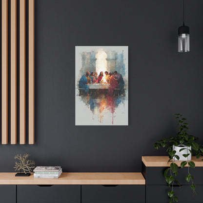 The Last Supper Watercolor Reflection Wall Art & Canvas Print