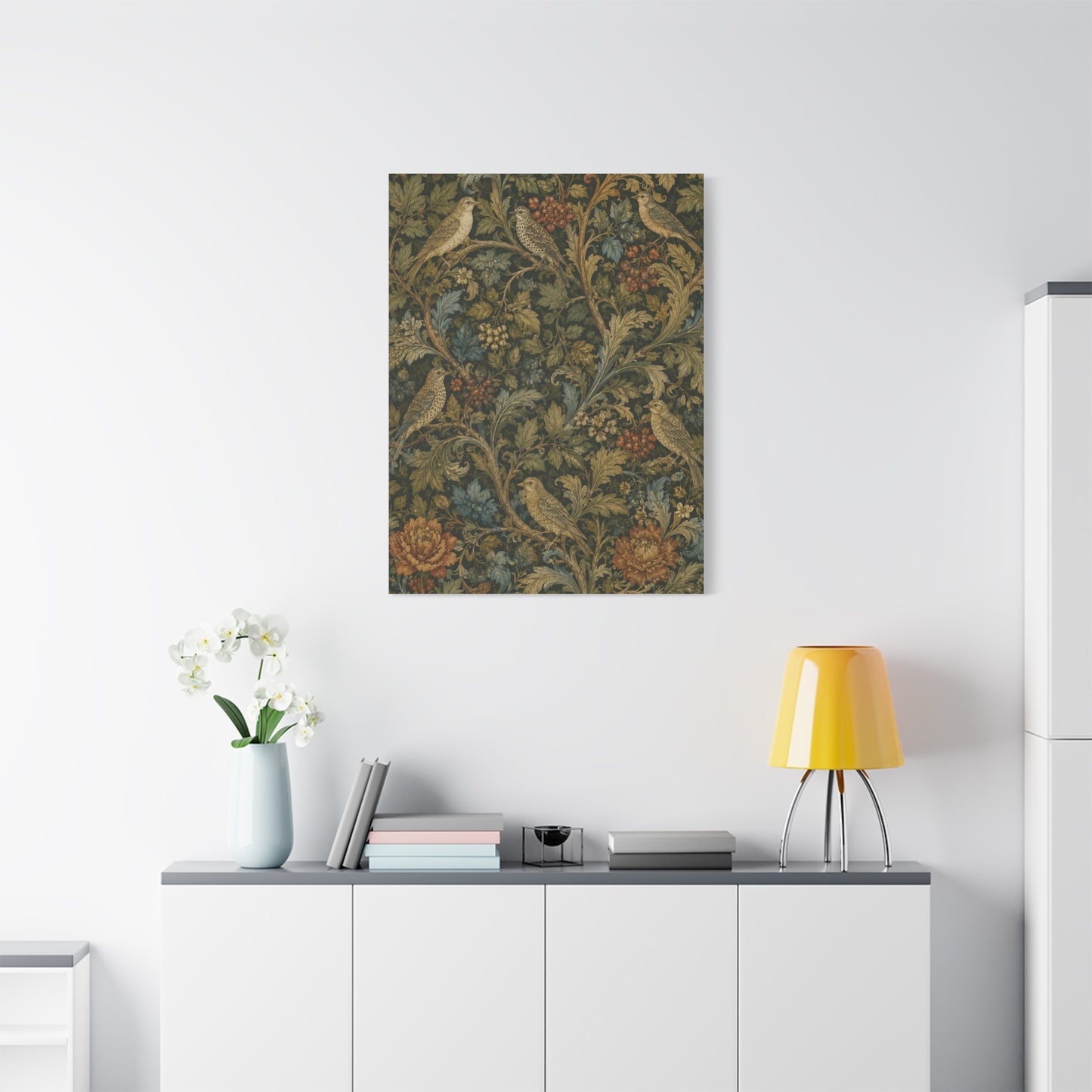Matthew 6:26 Heritage Botanical Scripture Wall Art & Canvas Print