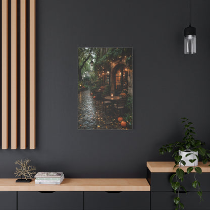 Paris Autumn Café Terrace Wall Art & Canvas Print