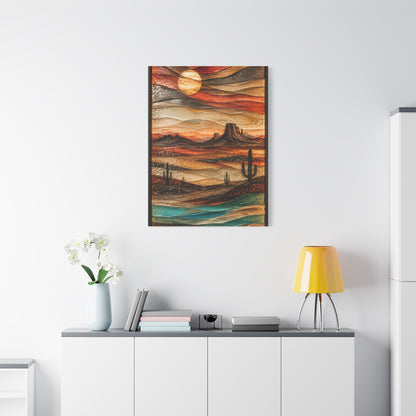 Fused Glass Desert Mirage Southwest Wall Art & Canvas Print