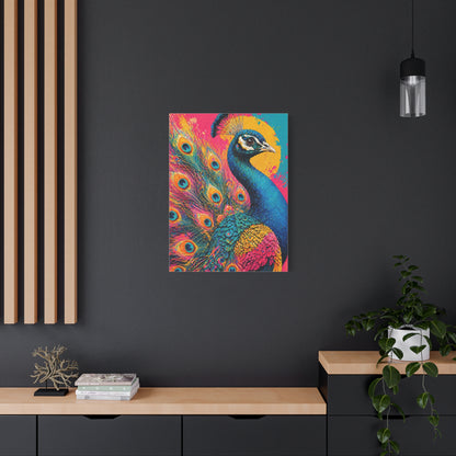 Vibrant Pop Art Peacock Statement Wall Art & Canvas Print