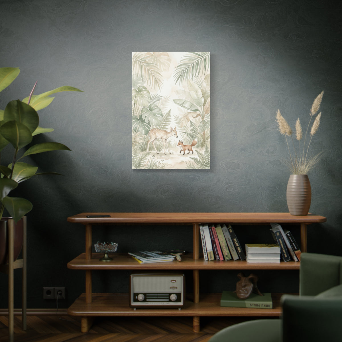 Soft Jungle Nursery Wildlife Tropical Wall Art & Canvas Print