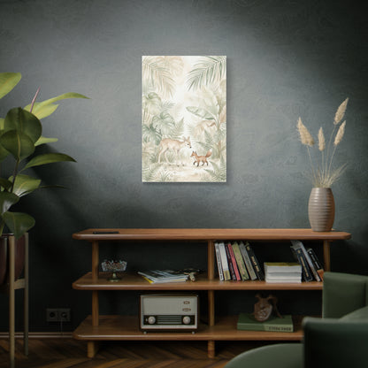 Soft Jungle Nursery Wildlife Tropical Wall Art & Canvas Print