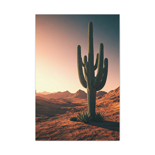 Golden Desert Saguaro Horizon Wall Art & Canvas Prints