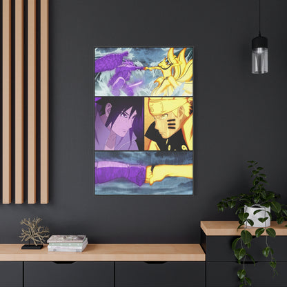 Naruto vs Sasuke Final Clash Poster Wall Art & Canvas Print