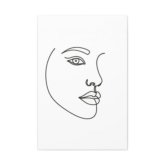 Minimal Line Face Wall Art & Canvas Prints