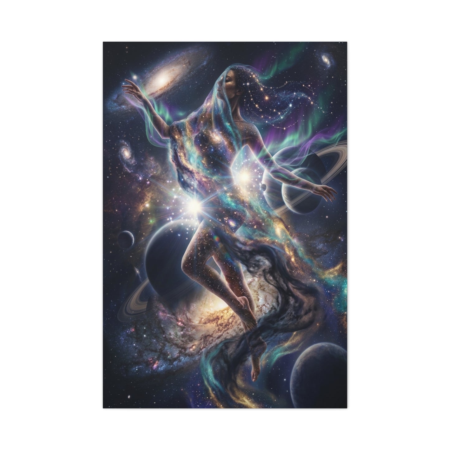 Celestial Cosmic Figure Wall Art & Canvas Print