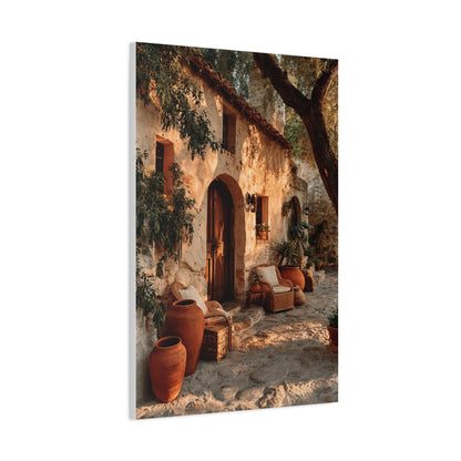 Mediterranean Farmhouse Courtyard Wall Art & Canvas Print