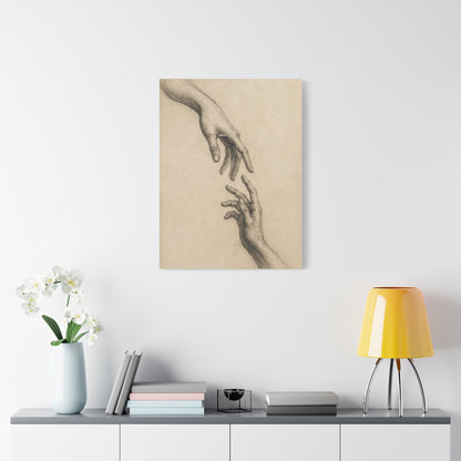 Expressive Hands Charcoal Study Wall Art & Canvas Print