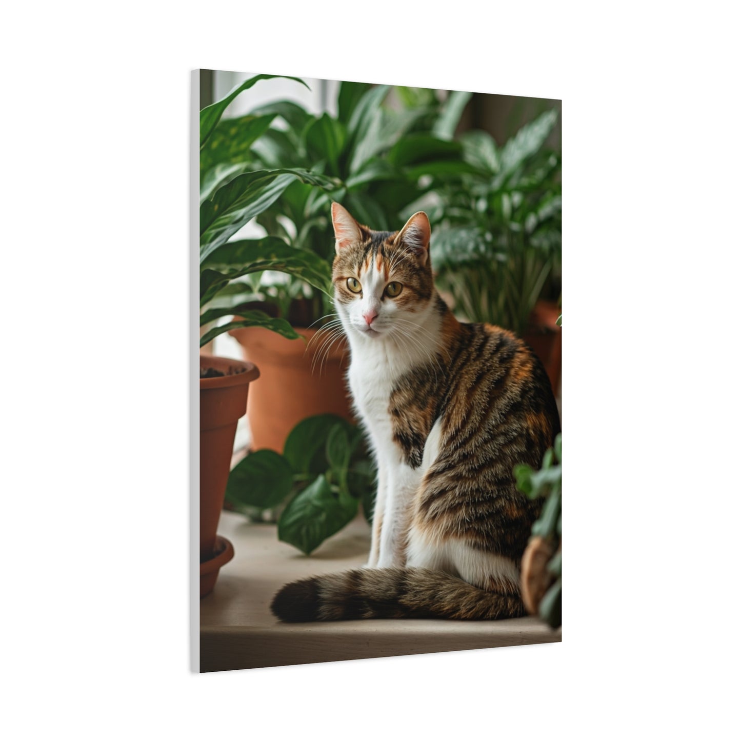 Serene Garden Cat Wall Art & Canvas Prints