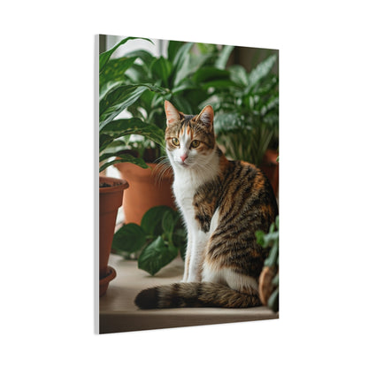 Serene Garden Cat Wall Art & Canvas Prints