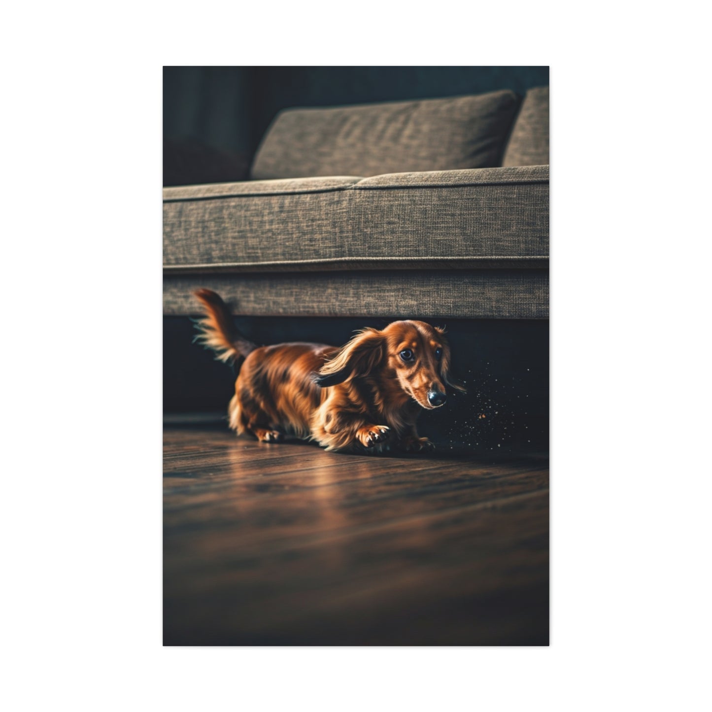 Playful Dash Dachshund Wall Art & Canvas Print