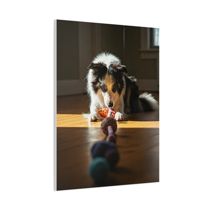 Sunlit Playtime Pup Wall Art & Canvas Print