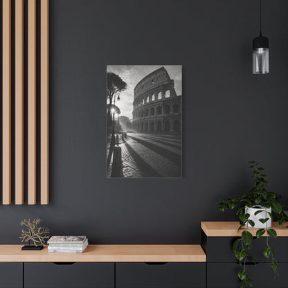 Colosseum Morning Light Monochrome Wall Art & Canvas Print