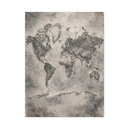 Vintage World Map Wash Wall Art & Canvas Print