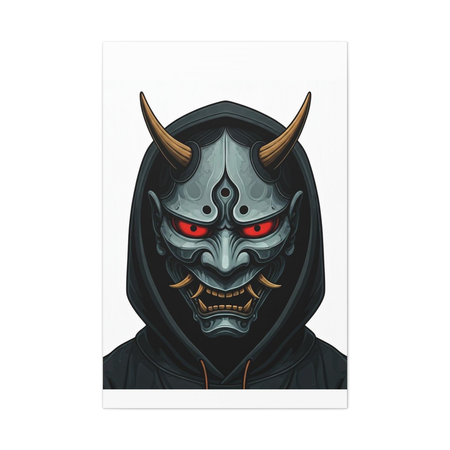 Hooded Demon Mask Wall Art & Canvas Prints