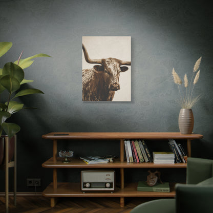 Texas Longhorn Heritage Portrait Wall Art & Canvas Print