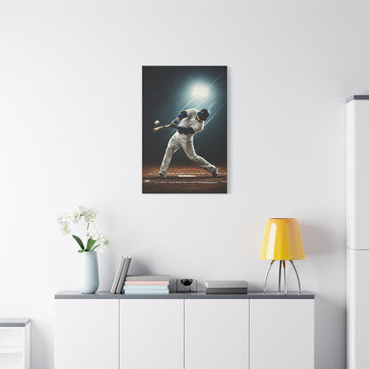 Baseball Player Spotlight Swing Drama Wall Art & Canvas Prints