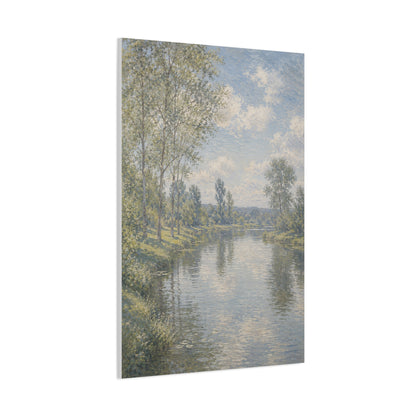 Beside Still Waters Impressionist Scripture Wall Art & Canvas Print