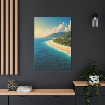 Sunlit Island Shore Retreat Wall Art & Canvas Prints