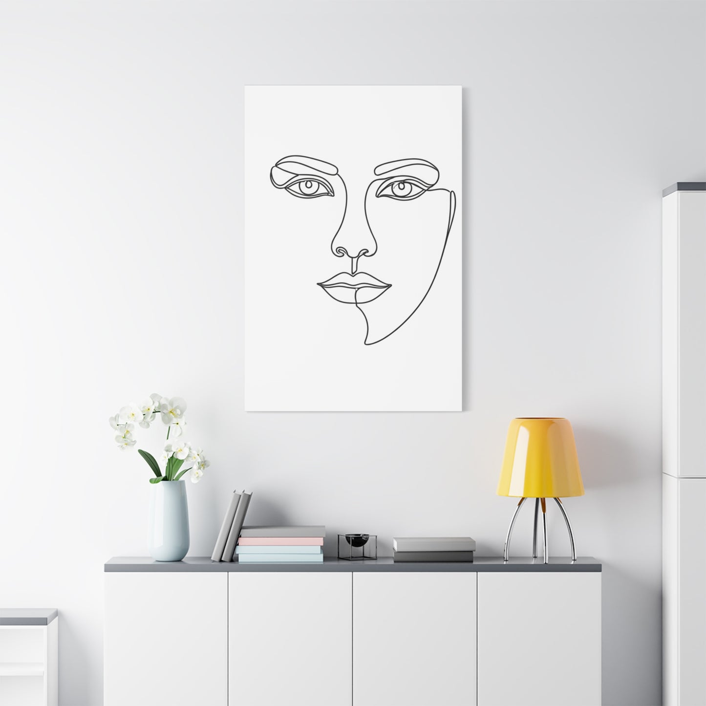 Abstract Line Face Wall Art & Canvas Prints