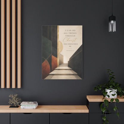 Philippians 4:13 Modern Perspective Scripture Wall Art & Canvas Print