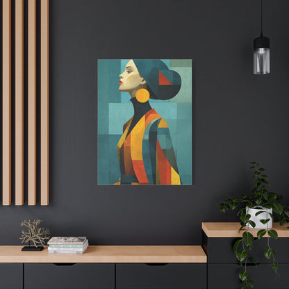 Geometric Fashion Portrait Elegance Wall Art & Canvas Print
