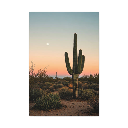 Golden Sunset Saguaro Landscape Wall Art & Canvas Prints