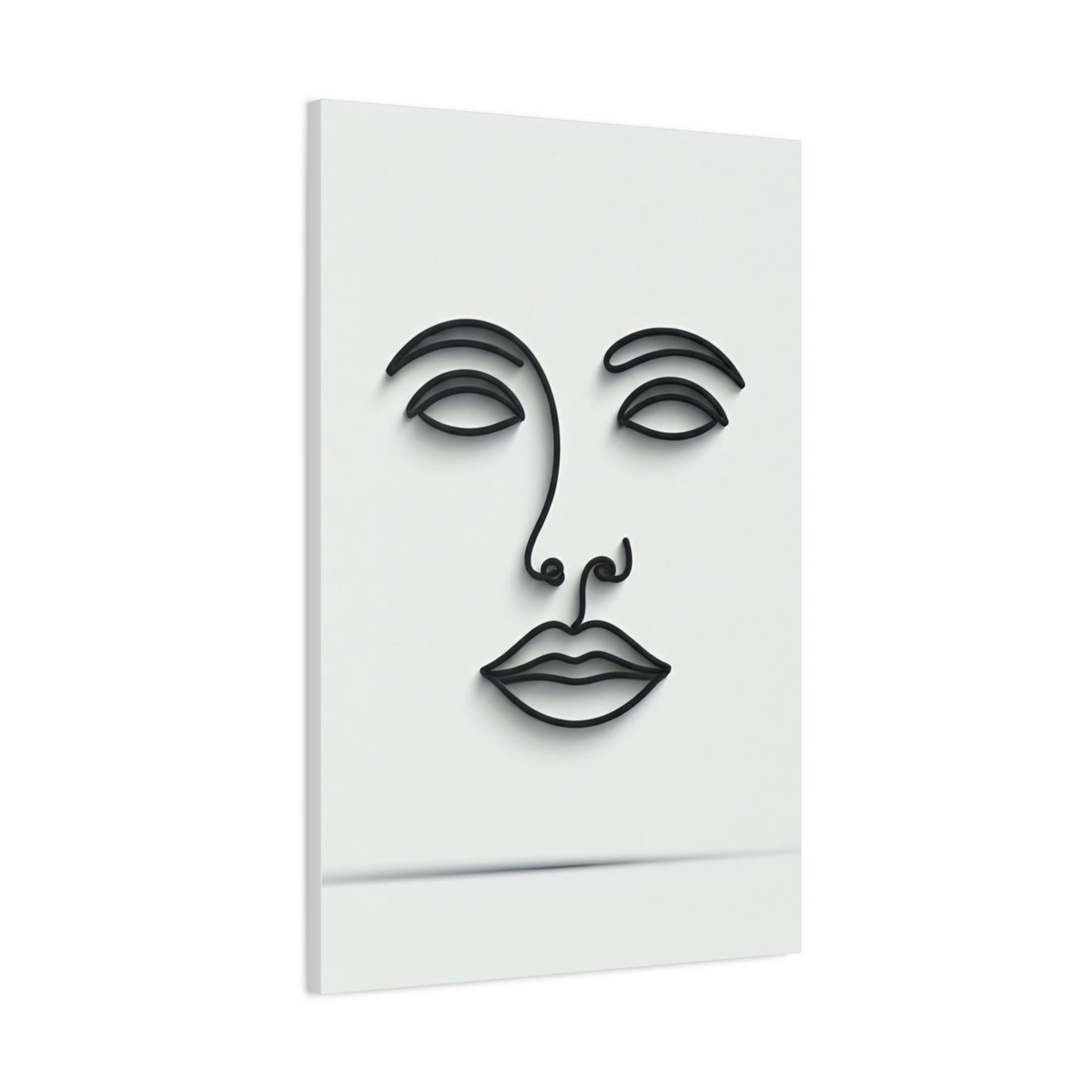 Silent Lines Minimal Face Wall Art & Canvas Print