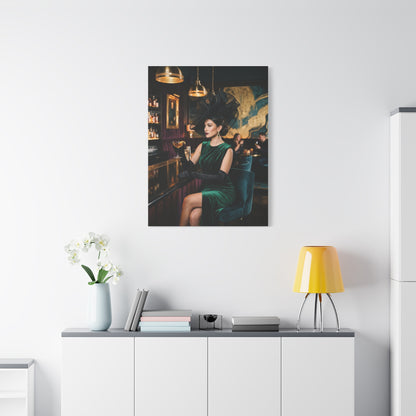 Couture Bar Lounge Woman Portrait Wall Art & Canvas Print