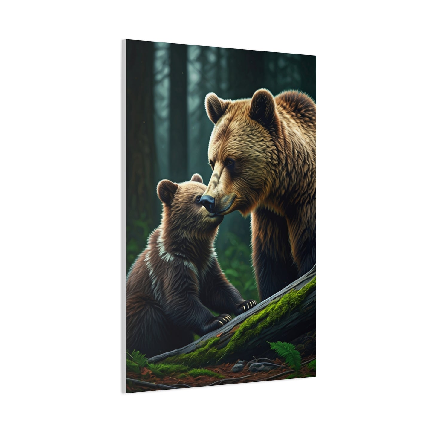 Mother and Cub Bear Forest Wall Art & Canvas Prints