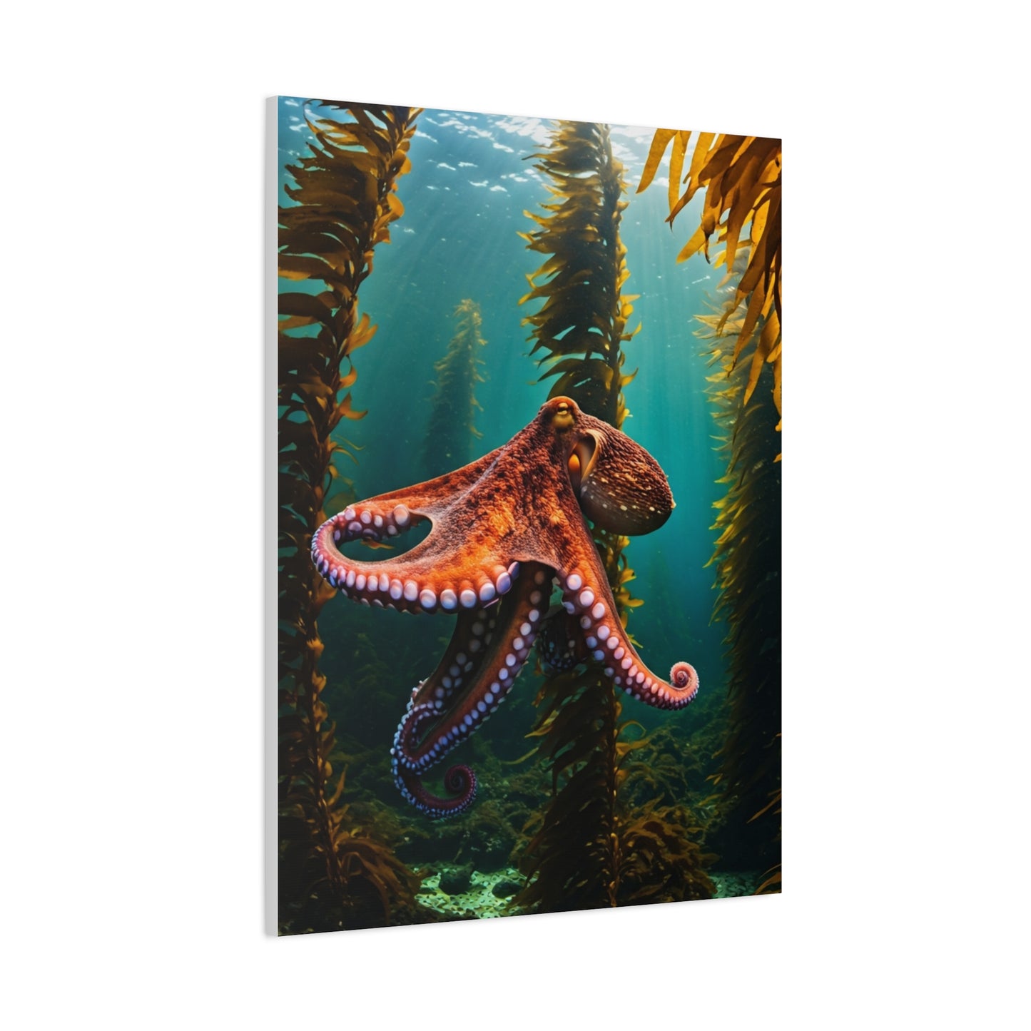 Octopus in Kelp Forest Wall Art & Canvas Prints